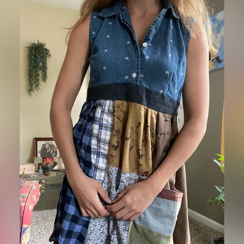 Handmade patchwork dress - Picture 3 of 13